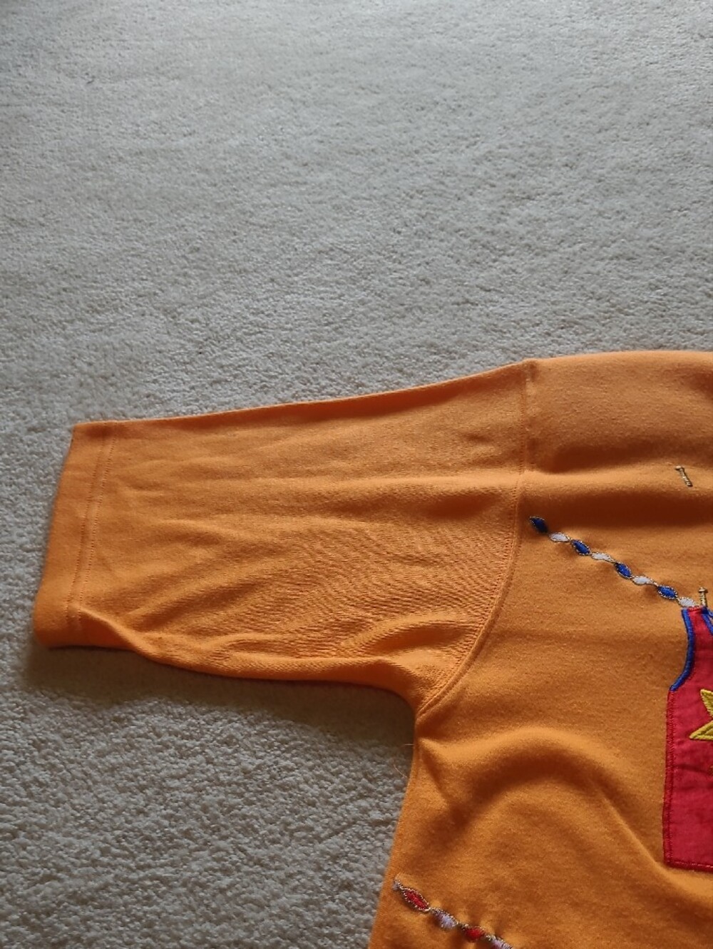 Victoria Harbour VINTAGE Size S Short Sleeve Orange Embellished Beach Tee - Picture 7 of 16
